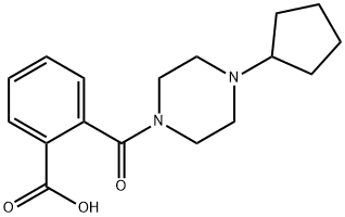 2-[(4-CYCLOPENTYLPIPERAZIN-1-YL)CARBONYL]BENZOIC ACID Struktur