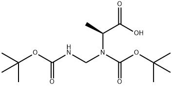 DI-BOC-N-ALPHA-AMINOMETHYL-L-ALANINE Struktur