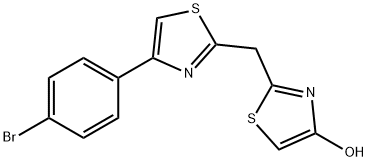 2-([4-(4-BROMOPHENYL)-1,3-THIAZOL-2-YL]METHYL)-1,3-THIAZOL-4-OL Struktur