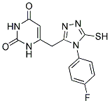 6-([4-(4-FLUOROPHENYL)-5-MERCAPTO-4H-1,2,4-TRIAZOL-3-YL]METHYL)PYRIMIDINE-2,4(1H,3H)-DIONE Struktur