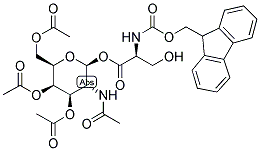 TRI-O-ACETYL-BETA-D-GALNAC-FMOC-SER Struktur