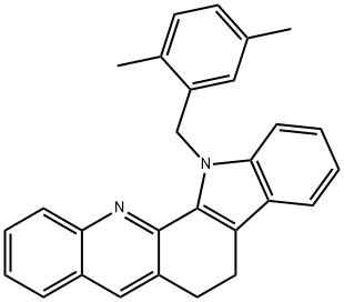 13-(2,5-DIMETHYLBENZYL)-6,13-DIHYDRO-5H-INDOLO[3,2-C]ACRIDINE Struktur