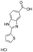 2-THIOPHEN-2-YL-1 H-BENZOIMIDAZOLE-5-CARBOXYLIC ACID HYDROCHLORIDE Struktur