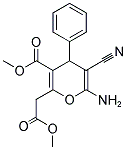 METHYL 6-AMINO-5-CYANO-2-(2-METHOXY-2-OXOETHYL)-4-PHENYL-4H-PYRAN-3-CARBOXYLATE Struktur