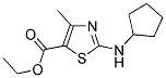 2-CYCLOPENTYLAMINO-4-METHYL-THIAZOLE-5-CARBOXYLIC ACID ETHYL ESTER Struktur