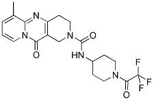 5-METHYL-9-OXO-4,9-DIHYDRO-1H,3H-2,8A,10-TRIAZA-ANTHRACENE-2-CARBOXYLIC ACID [1-(2,2,2-TRIFLUORO-ACETYL)-PIPERIDIN-4-YL]-AMIDE Struktur