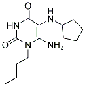 6-AMINO-1-BUTYL-5-(CYCLOPENTYLAMINO)PYRIMIDINE-2,4(1H,3H)-DIONE Struktur