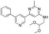 N-(2,2-DIMETHOXYETHYL)-2-METHYL-6-(5-PHENYLPYRIDIN-3-YL)PYRIMIDIN-4-AMINE Struktur