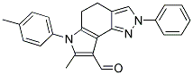 7-METHYL-2-PHENYL-6-P-TOLYL-2,4,5,6-TETRAHYDRO-PYRROLO[2,3-G]INDAZOLE-8-CARBALDEHYDE Struktur