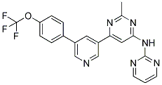 N-(2-METHYL-6-(5-[4-(TRIFLUOROMETHOXY)PHENYL]PYRIDIN-3-YL)PYRIMIDIN-4-YL)PYRIMIDIN-2-AMINE Struktur