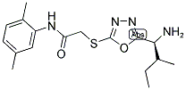 2-[5-(1-AMINO-2-METHYL-BUTYL)-[1,3,4]OXADIAZOL-2-YLSULFANYL]-N-(2,5-DIMETHYL-PHENYL)-ACETAMIDE Struktur