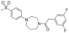 2-(3,5-DIFLUORO-PHENYL)-1-[4-(4-METHANESULFONYL-PHENYL)-[1,4]DIAZEPAN-1-YL]-ETHANONE Struktur