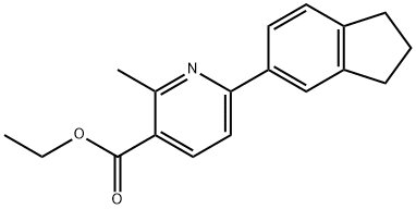 ETHYL 6-(2,3-DIHYDRO-1H-INDEN-5-YL)-2-METHYLNICOTINATE Struktur