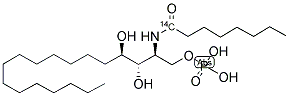 N-OCTANOYL PHYTOSPHINGOSINE-1-PHOSPHATE, [OCTANOYL-1-14C] Struktur