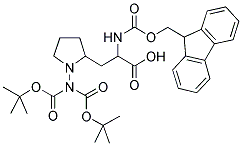 2-N-FMOC-AMINO-3-[N(BIS-BOC-AMIDINO)-2-PYRROLIDINYL]PROPIONIC ACID Struktur