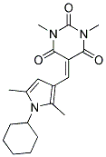 5-[(1-CYCLOHEXYL-2,5-DIMETHYL-1H-PYRROL-3-YL)METHYLENE]-1,3-DIMETHYLPYRIMIDINE-2,4,6(1H,3H,5H)-TRIONE Struktur