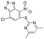 7-CHLORO-5-[(4,6-DIMETHYLPYRIMIDIN-2-YL)THIO]-4-NITRO-2,1,3-BENZOTHIADIAZOLE Struktur