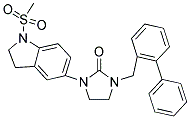 1-BIPHENYL-2-YLMETHYL-3-(1-METHANESULFONYL-2,3-DIHYDRO-1H-INDOL-5-YL)-IMIDAZOLIDIN-2-ONE Struktur