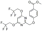 METHYL 4-[4,6-BIS(2,2,2-(TRIFLUOROETHOXY)PYRIMIDIN-2-YL)METHOXYL]BENZOATE Struktur