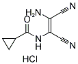 (Z)-1,2-DICYANO-2-[(CYCLOPROPYLCARBONYL)AMINO]-1-ETHENAMINIUM CHLORIDE Struktur