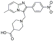 1-[6-METHYL-2-(4-NITRO-PHENYL)-IMIDAZO[1,2-A]-PYRIDIN-3-YLMETHYL]-PIPERIDINE-4-CARBOXYLIC ACID Struktur