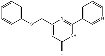 6-[(PHENYLSULFANYL)METHYL]-2-(3-PYRIDINYL)-4-PYRIMIDINOL Struktur