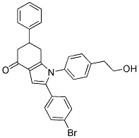 2-(4-BROMOPHENYL)-1-(4-(2-HYDROXYETHYL)PHENYL)-6-PHENYL-5,6,7-TRIHYDROINDOL-4-ONE Struktur