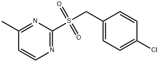 2-[(4-CHLOROBENZYL)SULFONYL]-4-METHYLPYRIMIDINE Struktur