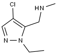 (4-CHLORO-2-ETHYL-2 H-PYRAZOL-3-YLMETHYL)-METHYL-AMINE Struktur