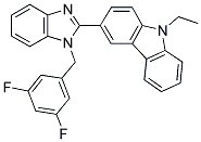 3-[1-(3,5-DIFLUORO-BENZYL)-1H-BENZOIMIDAZOL-2-YL]-9-ETHYL-9H-CARBAZOLE Struktur