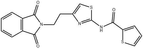 N-(4-[2-(1,3-DIOXO-1,3-DIHYDRO-2H-ISOINDOL-2-YL)ETHYL]-1,3-THIAZOL-2-YL)-2-THIOPHENECARBOXAMIDE Struktur