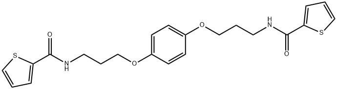 N-[3-(4-(3-[(2-THIENYLCARBONYL)AMINO]PROPOXY)PHENOXY)PROPYL]-2-THIOPHENECARBOXAMIDE Struktur