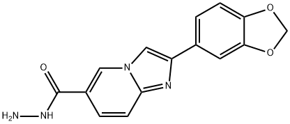 2-(1,3-BENZODIOXOL-5-YL)IMIDAZO[1,2-A]PYRIDINE-6-CARBOHYDRAZIDE Struktur