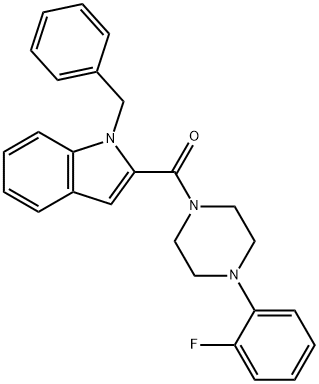 4-(2-FLUOROPHENYL)PIPERAZINYL 1-BENZYLINDOL-2-YL KETONE Struktur