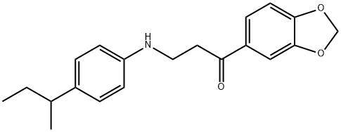 1-(1,3-BENZODIOXOL-5-YL)-3-[4-(SEC-BUTYL)ANILINO]-1-PROPANONE Struktur