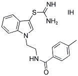 1-(2-[(4-METHYLBENZOYL)AMINO]ETHYL)-1H-INDOL-3-YL IMIDOTHIOCARBAMATE HYDROIODIDE Struktur