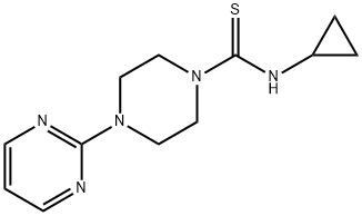 N-CYCLOPROPYL-4-PYRIMIDIN-2-YLPIPERAZINE-1-CARBOTHIOAMIDE Struktur