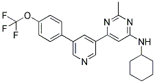 CYCLOHEXYL-(2-METHYL-6-[5-(4-TRIFLUOROMETHOXY-PHENYL)-PYRIDIN-3-YL]-PYRIMIDIN-4-YL)-AMINE Struktur