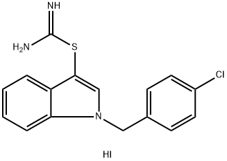 1-(4-CHLOROBENZYL)-1H-INDOL-3-YL IMIDOTHIOCARBAMATE HYDROIODIDE Struktur