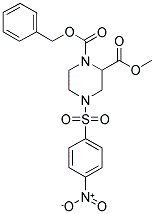 METHYL 1-(BENZYLOXYCARBONYL)-4-(4-NITROPHENYL)-SULFONYL-PIPERAZINE-2-CARBOXYLATE Struktur