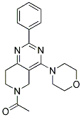 6-ACETYL-4-MORPHOLIN-4-YL-2-PHENYL-5,6,7,8-TETRAHYDROPYRIDO[4,3-D]PYRIMIDINE Struktur