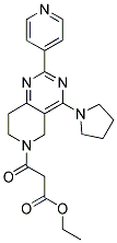 3-OXO-3-(2-PYRIDIN-4-YL-4-PYRROLIDIN-1-YL-7,8-DIHYDRO-5H-PYRIDO[4,3-D]PYRIMIDIN-6-YL)-PROPIONIC ACID ETHYL ESTER Struktur