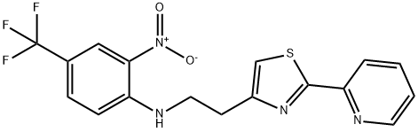 2-NITRO-N-(2-[2-(2-PYRIDINYL)-1,3-THIAZOL-4-YL]ETHYL)-4-(TRIFLUOROMETHYL)ANILINE Struktur