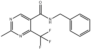 N-BENZYL-2-METHYL-4-(TRIFLUOROMETHYL)-5-PYRIMIDINECARBOXAMIDE Struktur