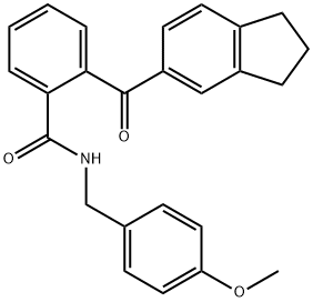 2-(2,3-DIHYDRO-1H-INDEN-5-YLCARBONYL)-N-(4-METHOXYBENZYL)BENZENECARBOXAMIDE Struktur