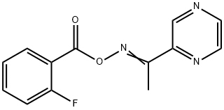 2-([(2-FLUOROBENZOYL)OXY]ETHANIMIDOYL)PYRAZINE Struktur