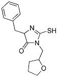 5-BENZYL-2-MERCAPTO-3-(TETRAHYDRO-FURAN-2-YLMETHYL)-3,5-DIHYDRO-IMIDAZOL-4-ONE Struktur