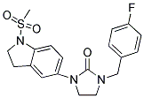 1-(4-FLUOROBENZYL)-3-[1-(METHYLSULFONYL)-2,3-DIHYDRO-1H-INDOL-5-YL]IMIDAZOLIDIN-2-ONE Struktur