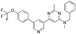 BENZYL-METHYL-(2-METHYL-6-[5-(4-TRIFLUOROMETHOXY-PHENYL)-PYRIDIN-3-YL]-PYRIMIDIN-4-YL)-AMINE Struktur