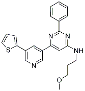 (3-METHOXY-PROPYL)-[2-PHENYL-6-(5-THIOPHEN-2-YL-PYRIDIN-3-YL)-PYRIMIDIN-4-YL]-AMINE Struktur